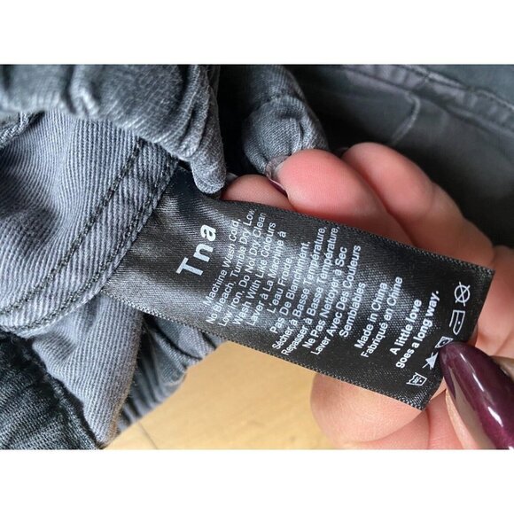 TNA "Alix" Womens gray camo joggers sz XXSmall drawstring pants - Picture 5 of 6